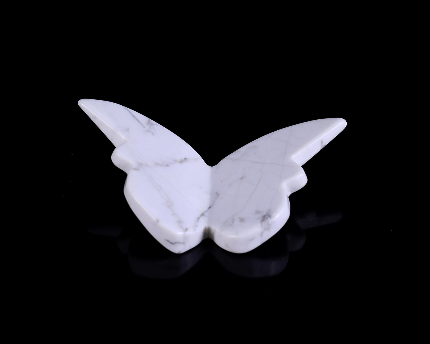 Natural Howlite Hand Carved Crystal Butterfly Set (4pcs)