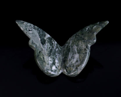 Natural Jiulong Jade Hand Carved Crystal Butterfly Set (4pcs)