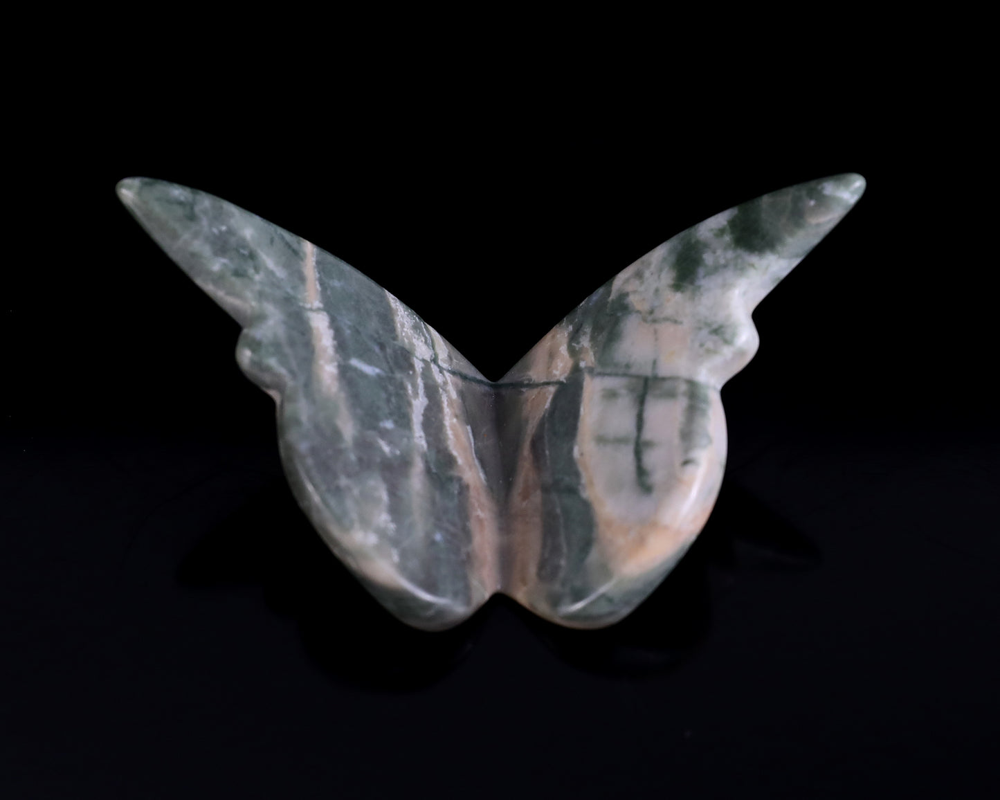 Natural Jiulong Jade Hand Carved Crystal Butterfly Set (4pcs)