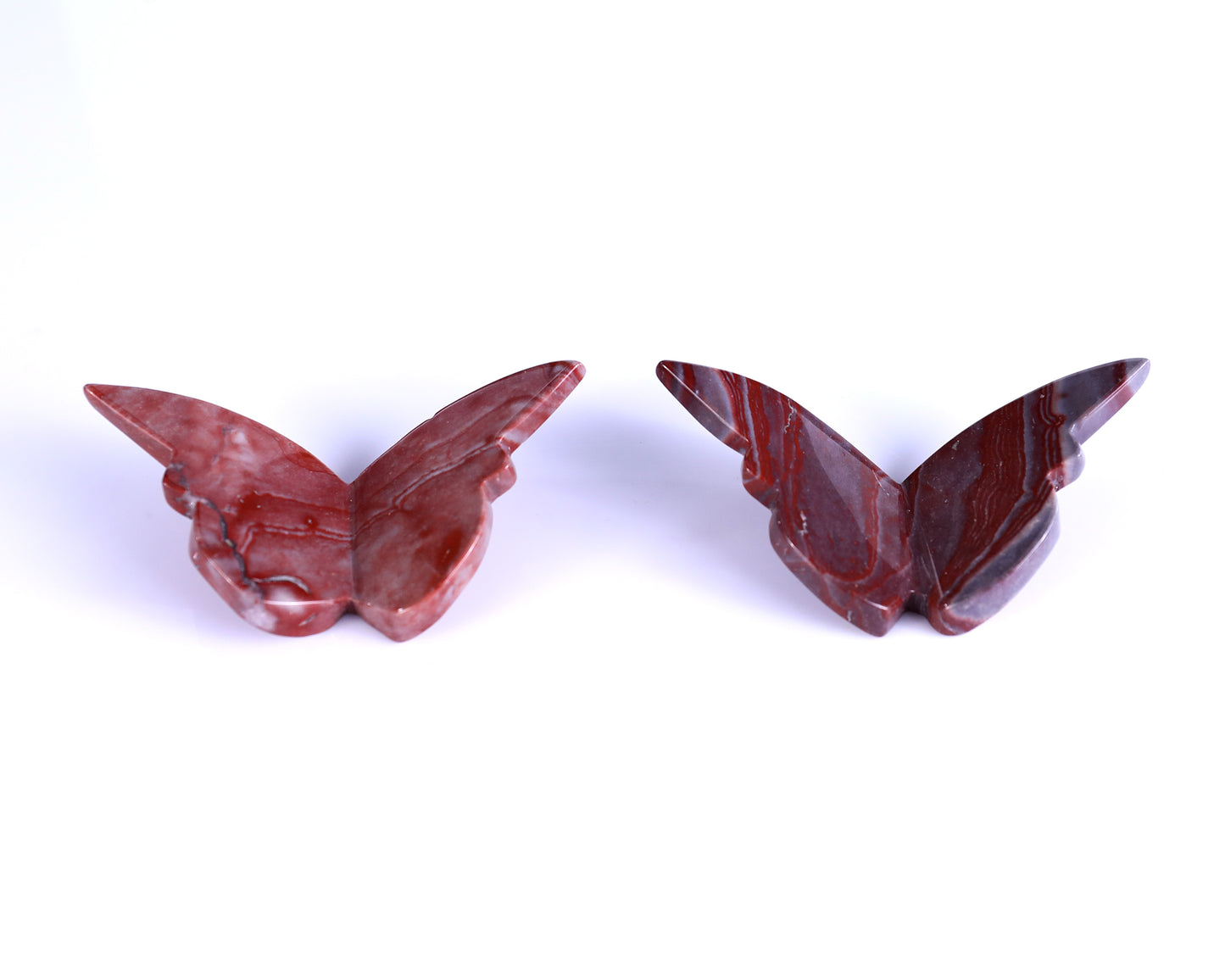 Natural Rainbow Stone Hand Carved Crystal Butterfly Set (4pcs)