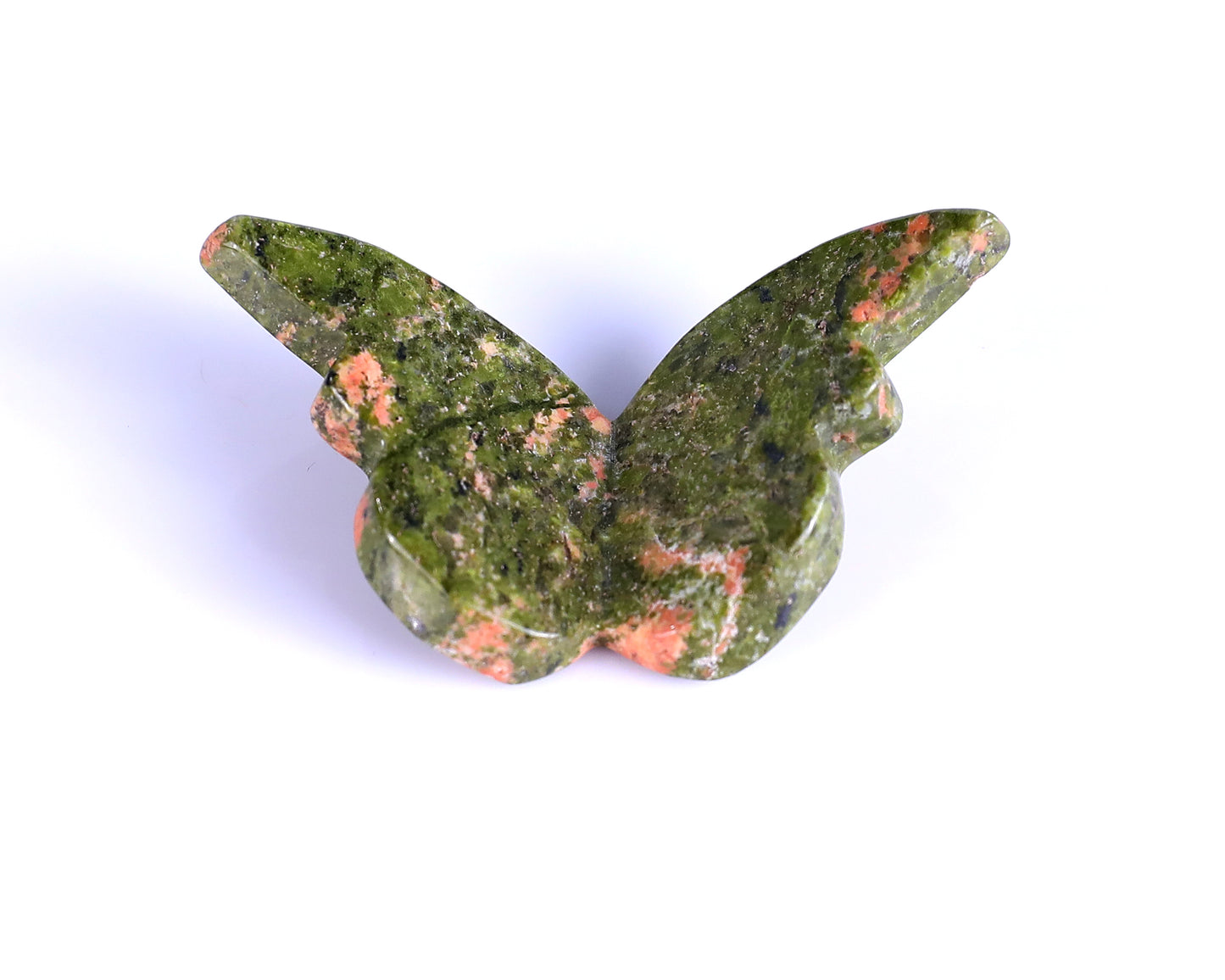 Natural Unakite Hand Carved Crystal Butterfly Set (4pcs)