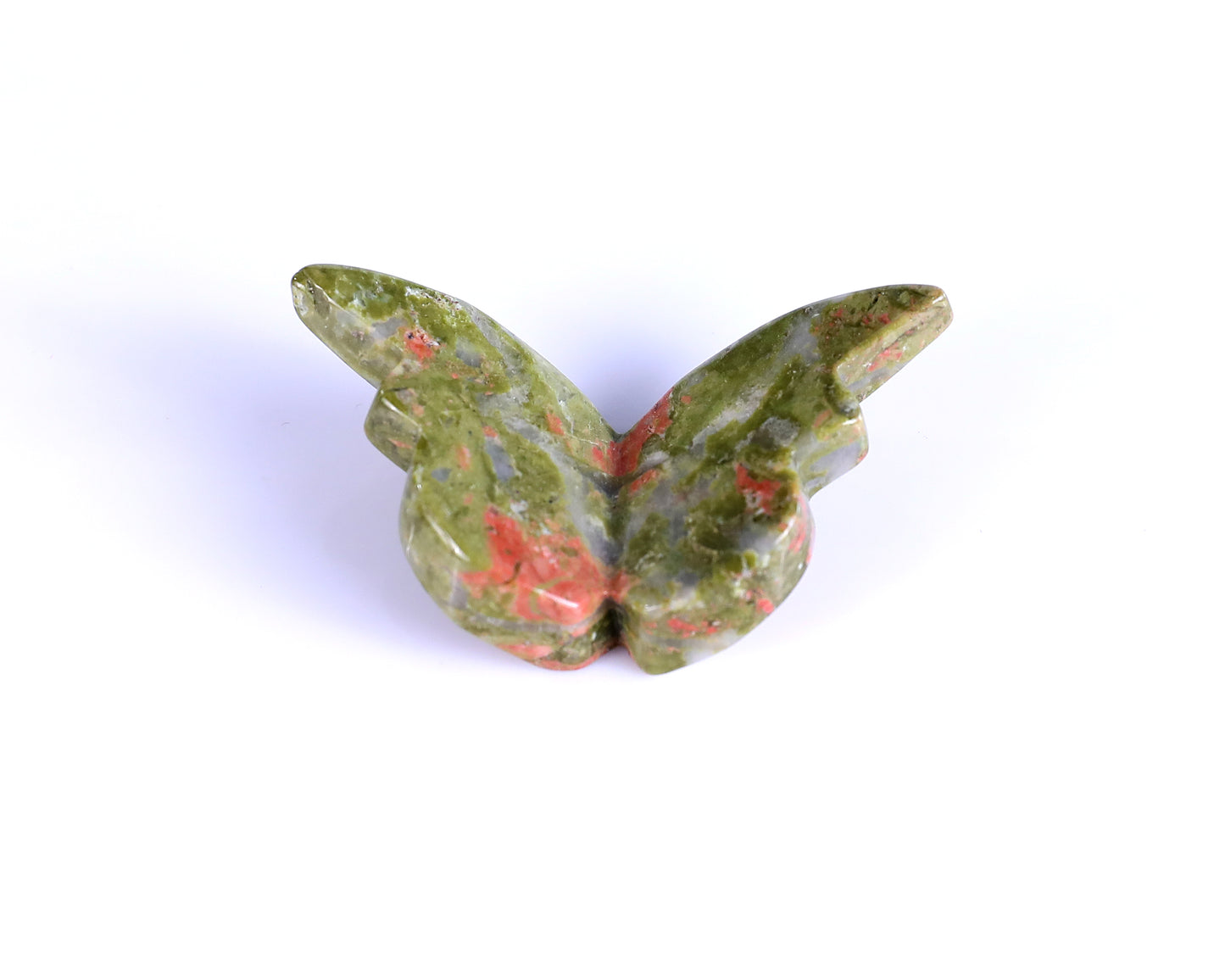 Natural Unakite Hand Carved Crystal Butterfly Set (4pcs)