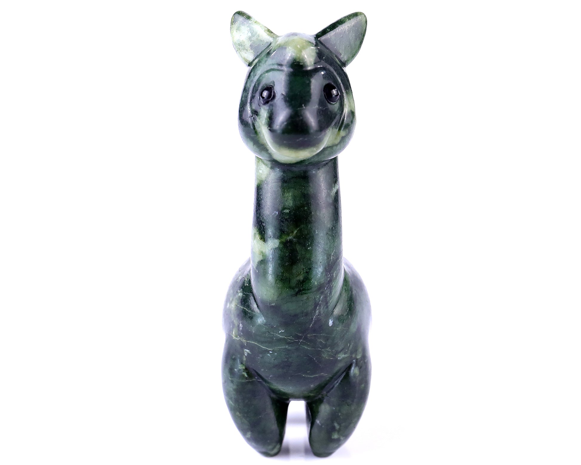 4.0" New Jade Hand Carved Crystal Alpaca Sculpture Crystallumi