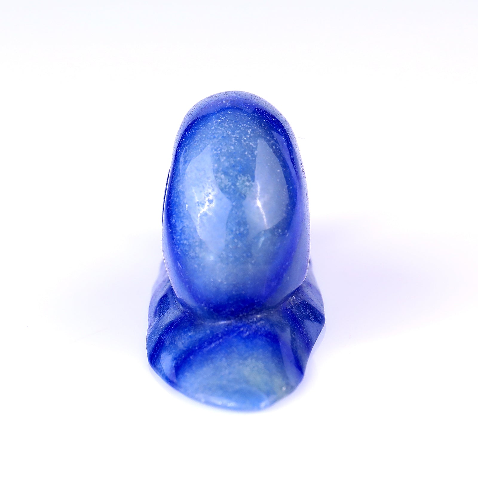 4.1" Blue Aventurine Hand Carved Crystal Snail Sculpture Crystallumi