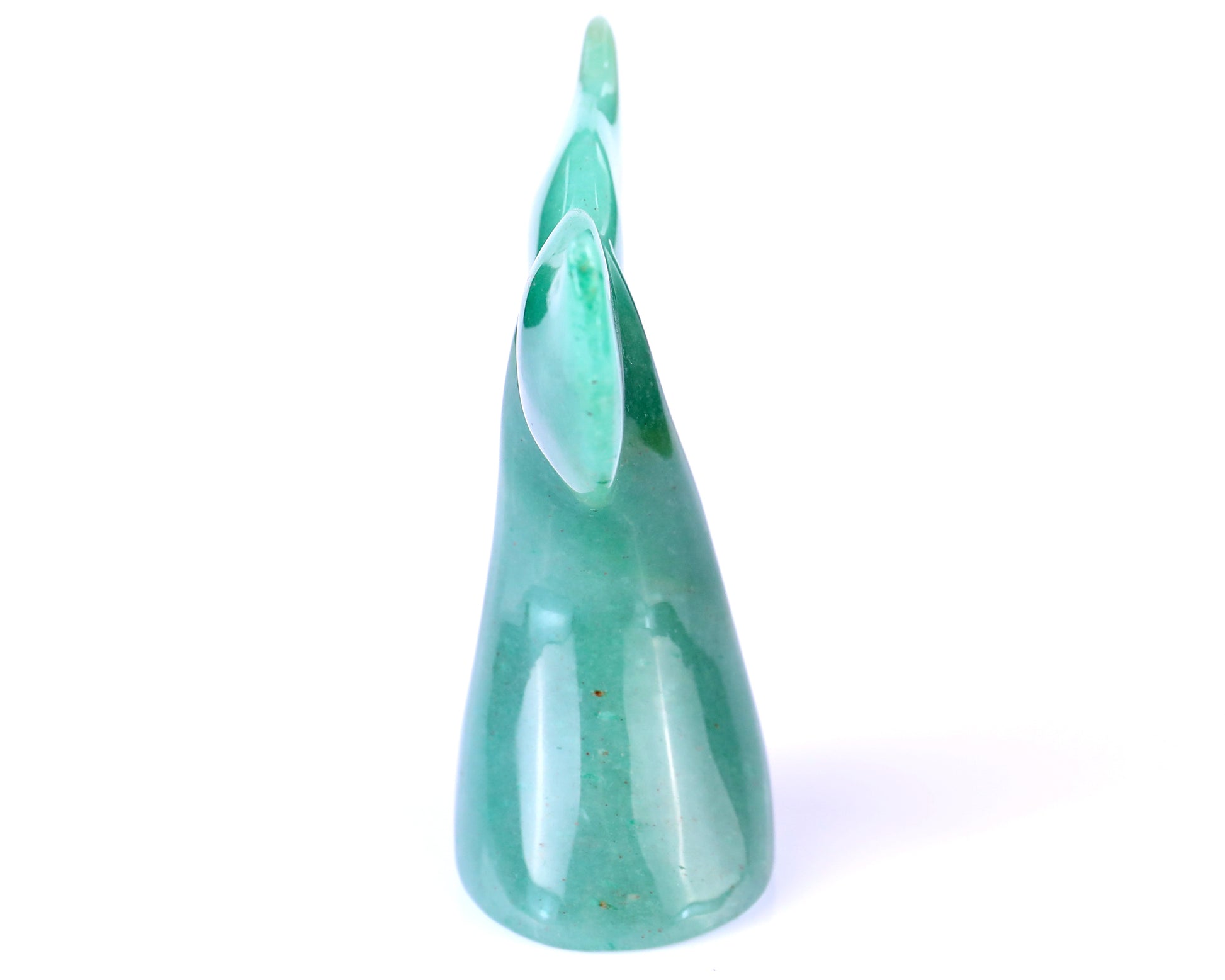 4.2" Green Aventurine Hand Carved Crystal Whale Tail Crystallumi