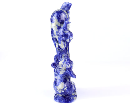 4.3" Sodalite Hand Carved Crystal Koalas Sculpture Crystallumi