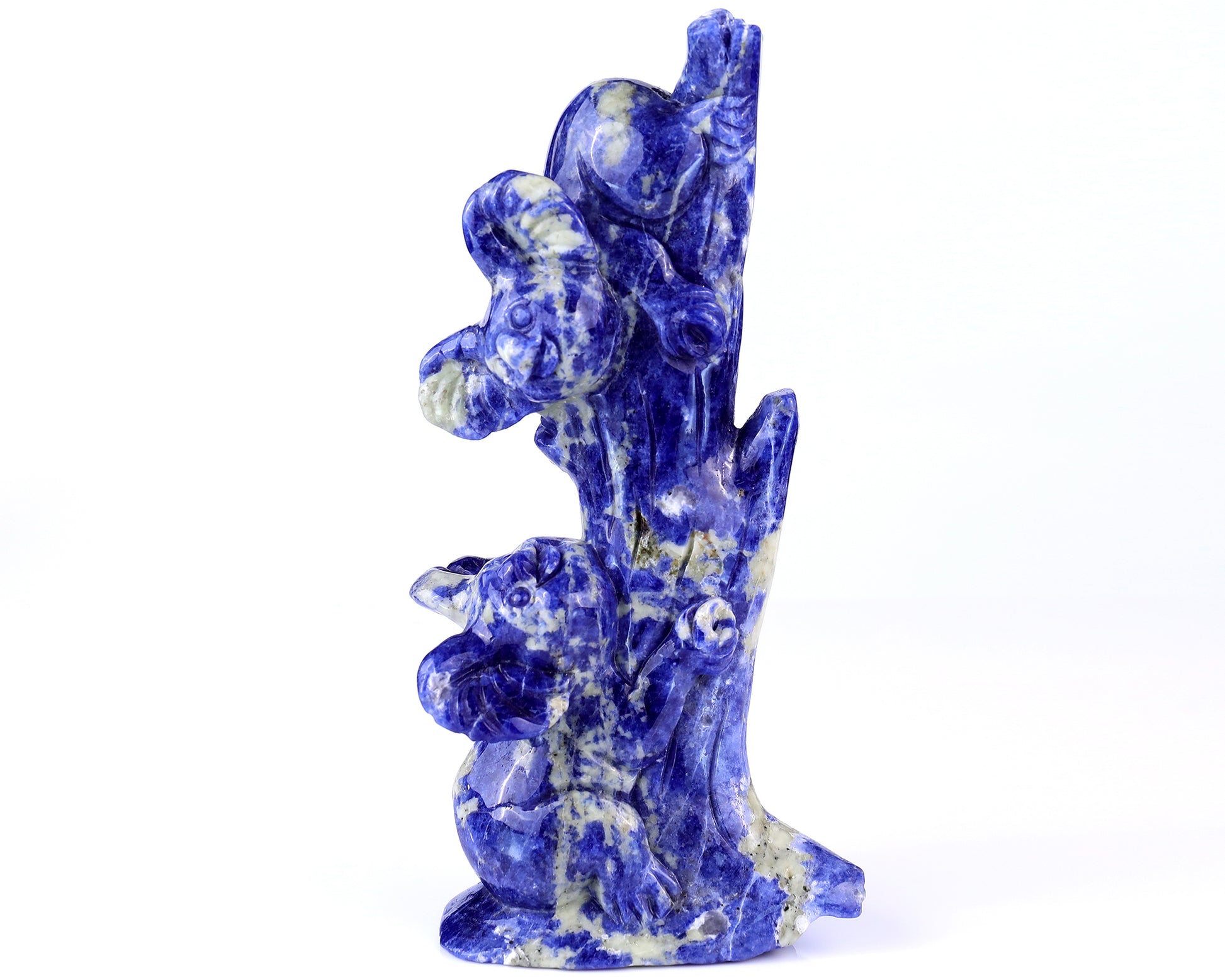 4.3" Sodalite Hand Carved Crystal Koalas Sculpture Crystallumi