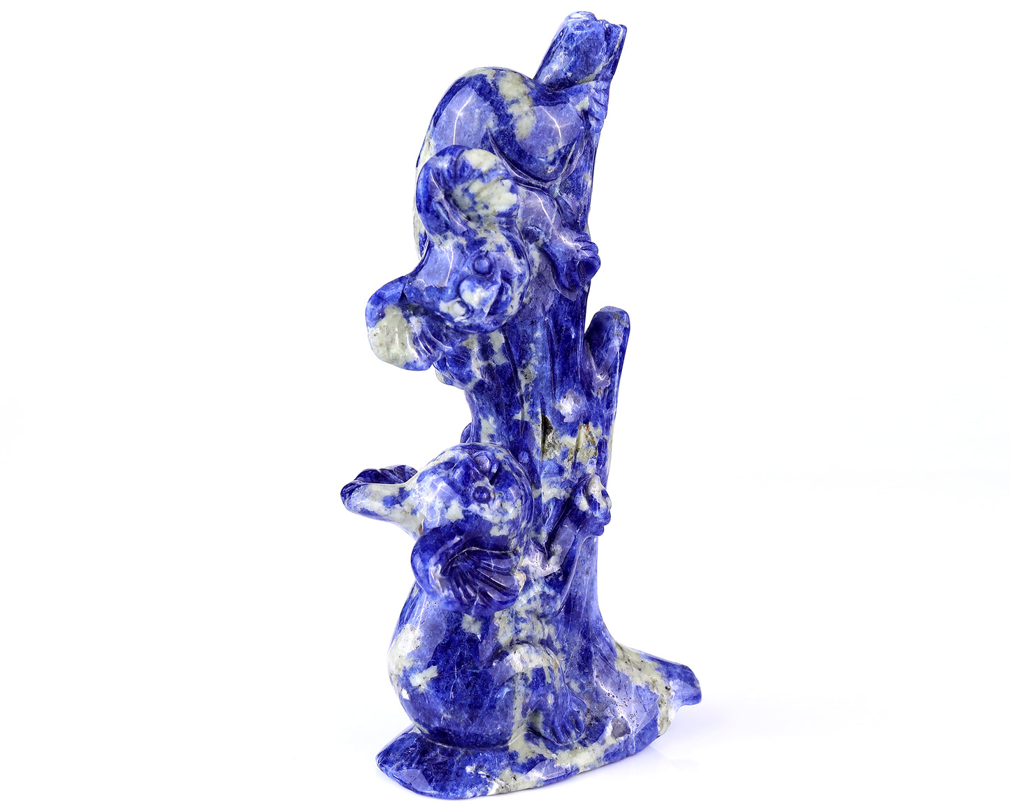 4.3" Sodalite Hand Carved Crystal Koalas Sculpture Crystallumi