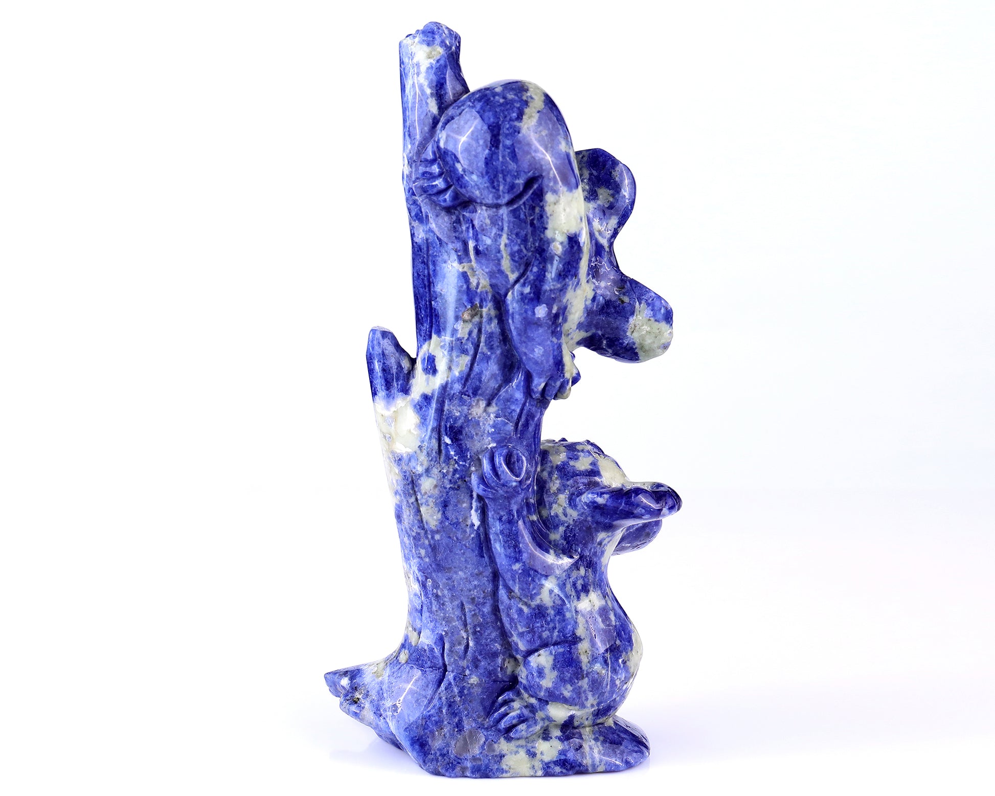 4.3" Sodalite Hand Carved Crystal Koalas Sculpture Crystallumi