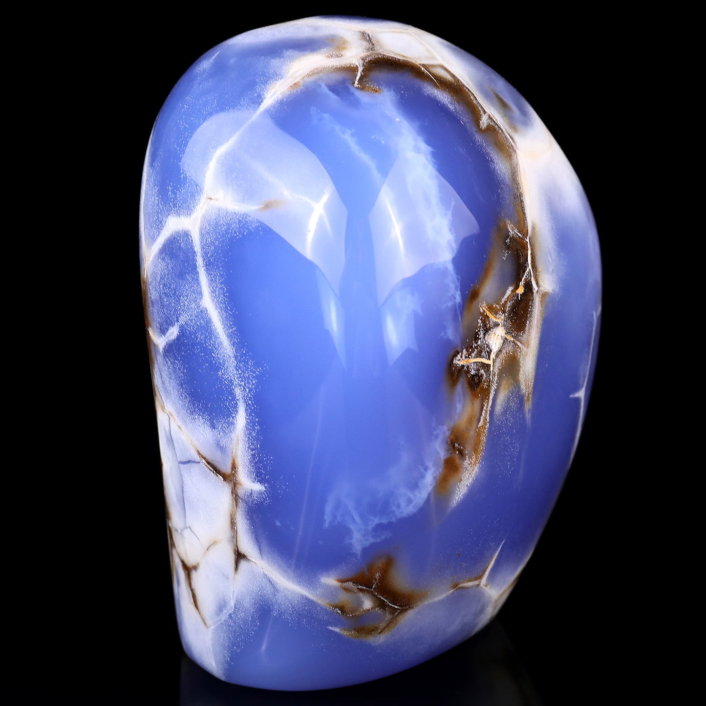 4.4" Blue Chalcedony Hand Carved Crystal Polished Stone Crystallumi