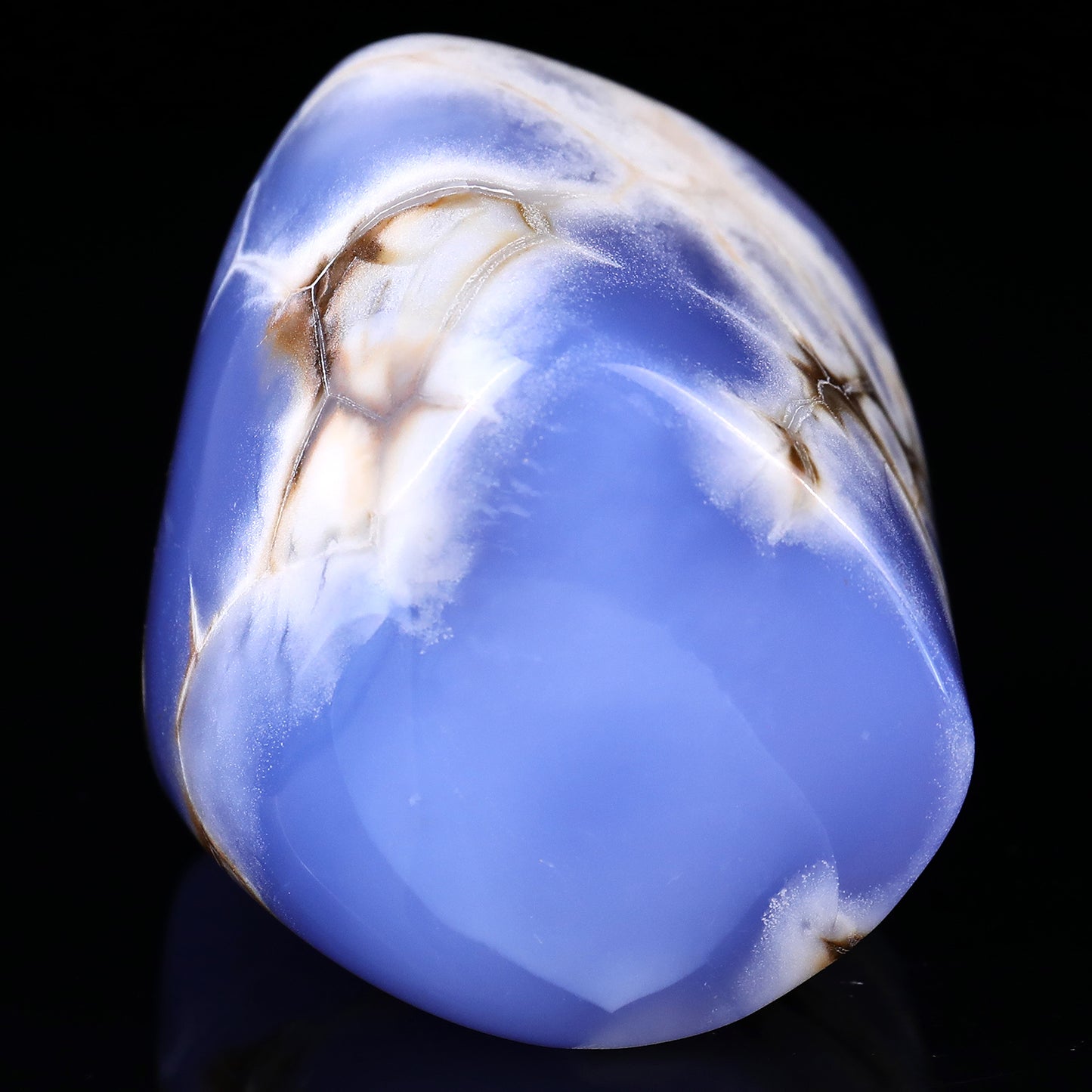 4.4" Blue Chalcedony Hand Carved Crystal Polished Stone Crystallumi