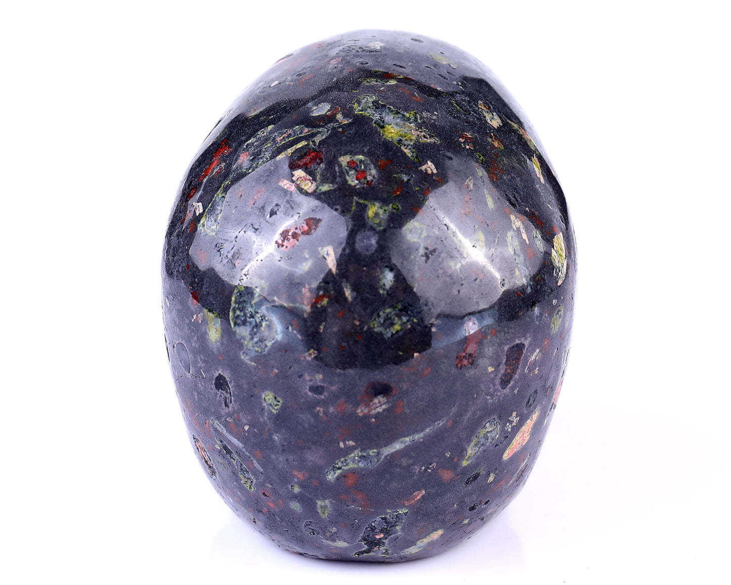 4.4" Plumite Hand Carved Crystal Realistic Skull Sculpture Crystallumi