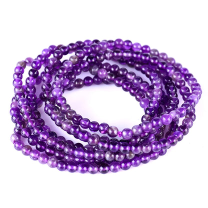 4.5mm Dream Amethyst Hand Carved Crystal Bracelet Crystallumi