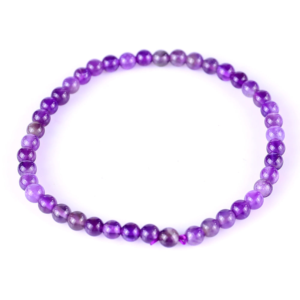 4.5mm Dream Amethyst Hand Carved Crystal Bracelet Crystallumi