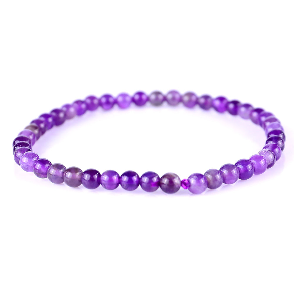 4.5mm Dream Amethyst Hand Carved Crystal Bracelet Crystallumi