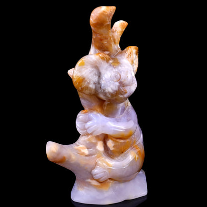 4.7" Chalcedony Hand Carved Crystal Koala Sculpture Crystallumi