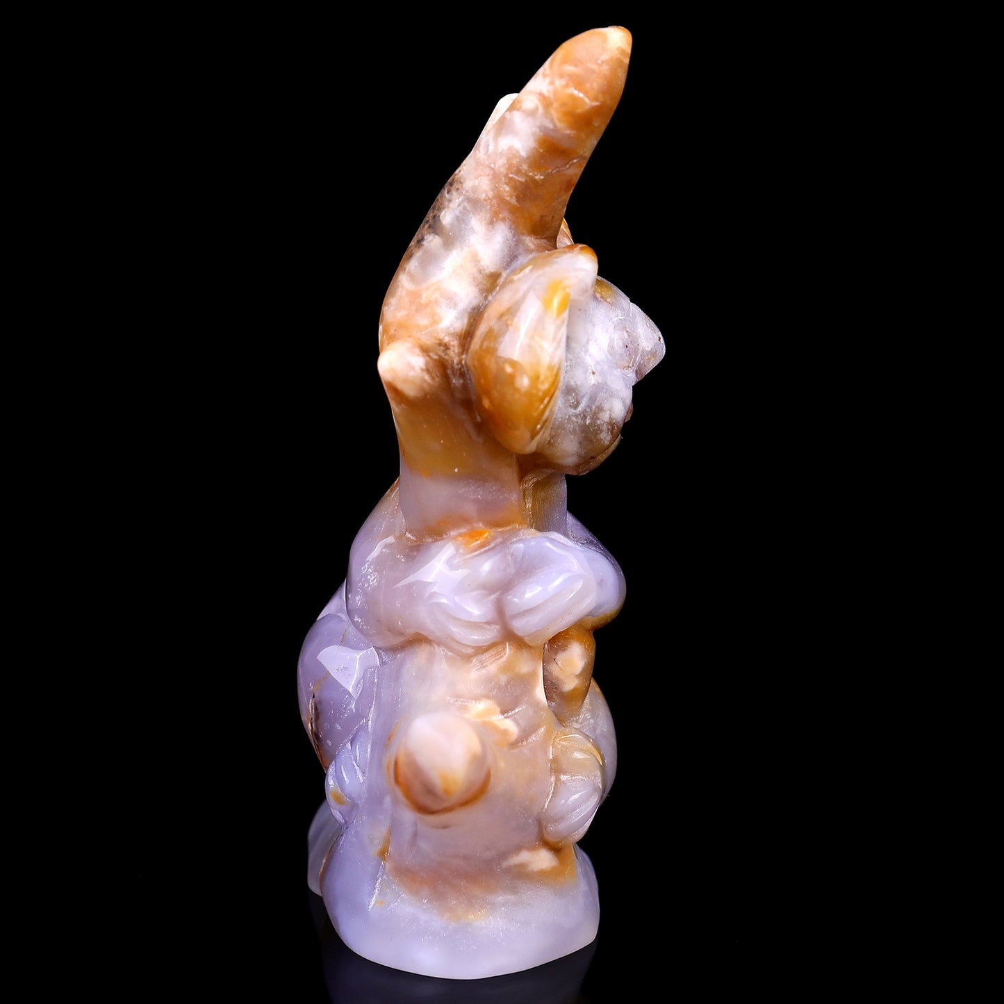 4.7" Chalcedony Hand Carved Crystal Koala Sculpture Crystallumi