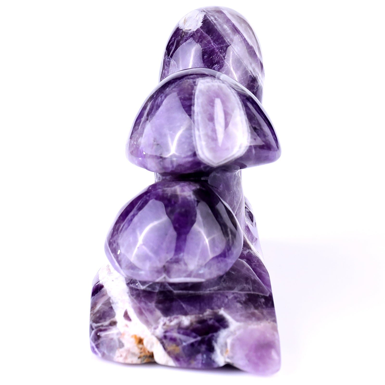 4.7" Dream Amethyst Hand Carved Crystal Mushrooms Sculpture Crystallumi