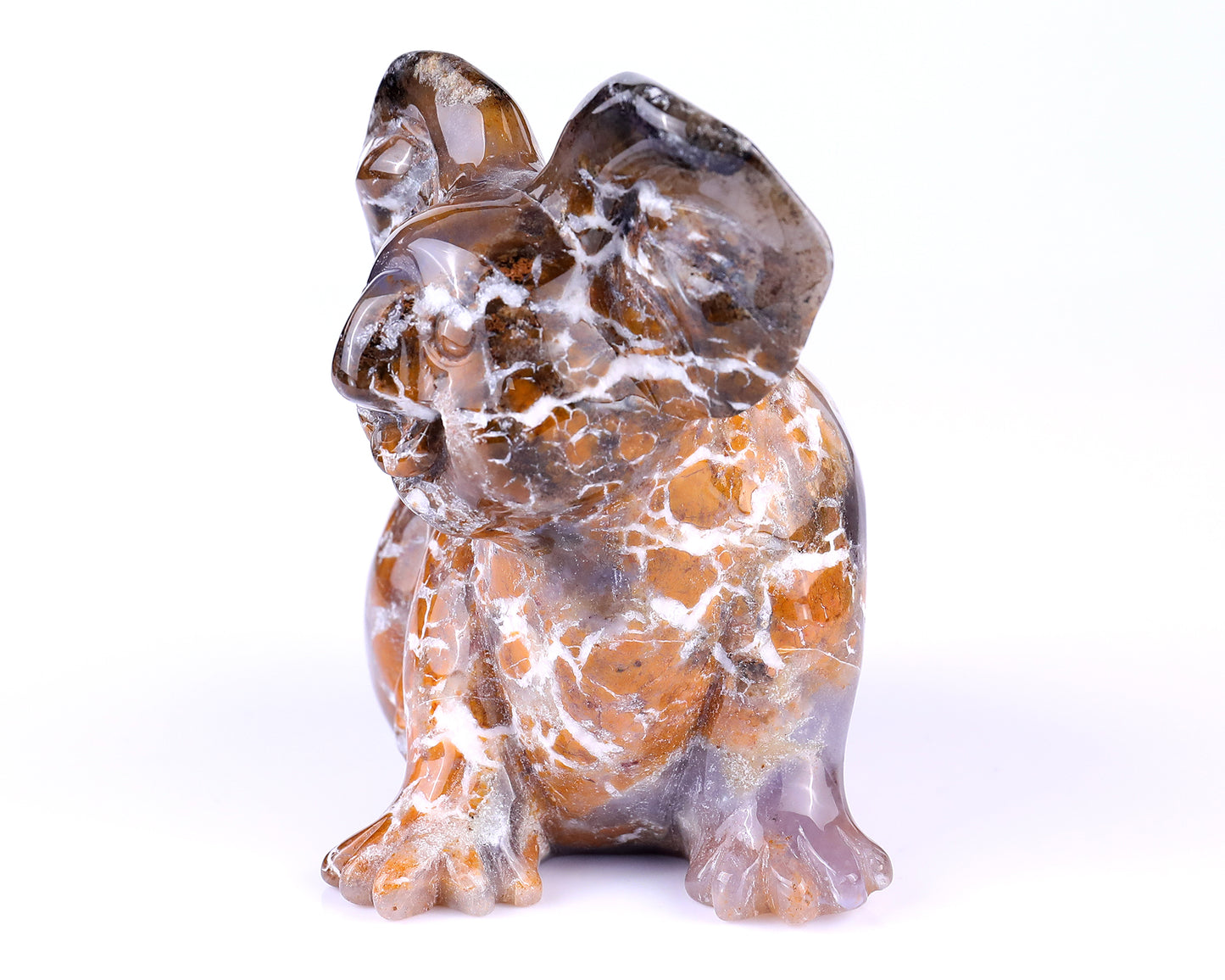 4.9" Chalcedony Hand Carved Crystal Koala Sculpture Crystallumi