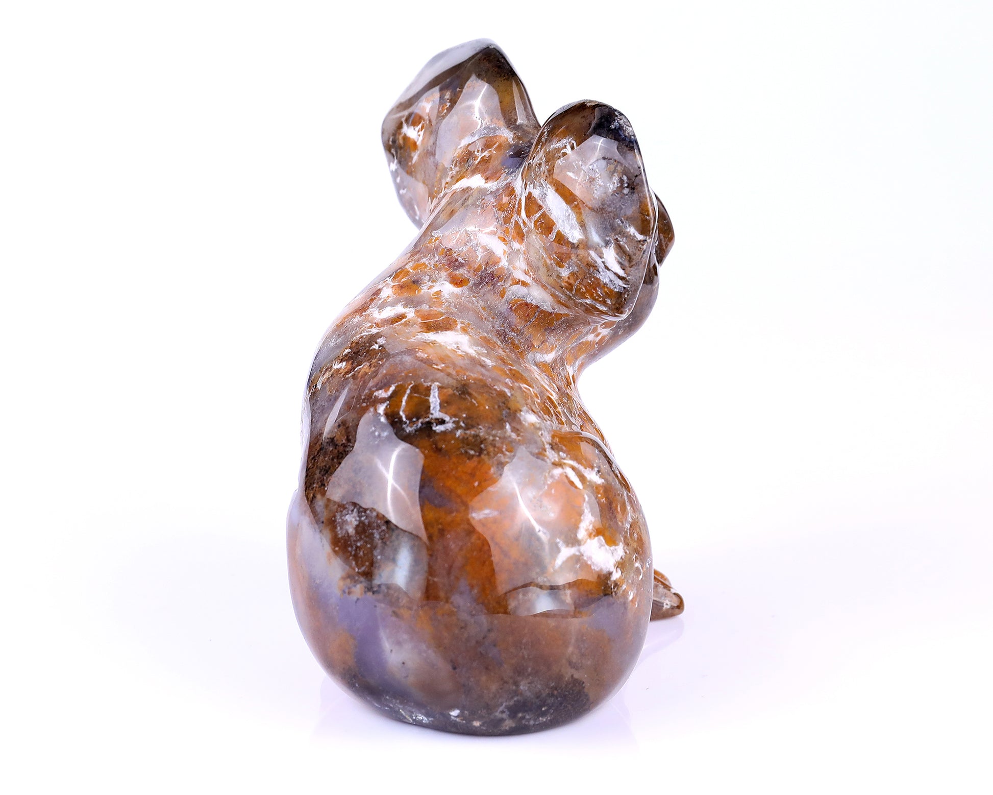 4.9" Chalcedony Hand Carved Crystal Koala Sculpture Crystallumi