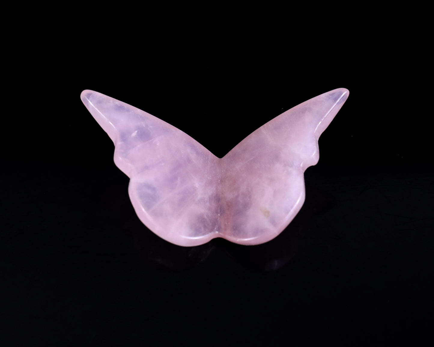 Natural Rose Quartz Hand Carved Crystal Butterfly Set (4pcs)