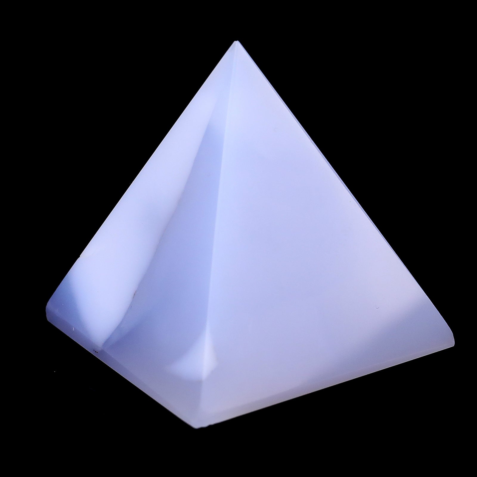 48mm Blue Chalcedony Hand Carved Crystal Pyramid Crystallumi