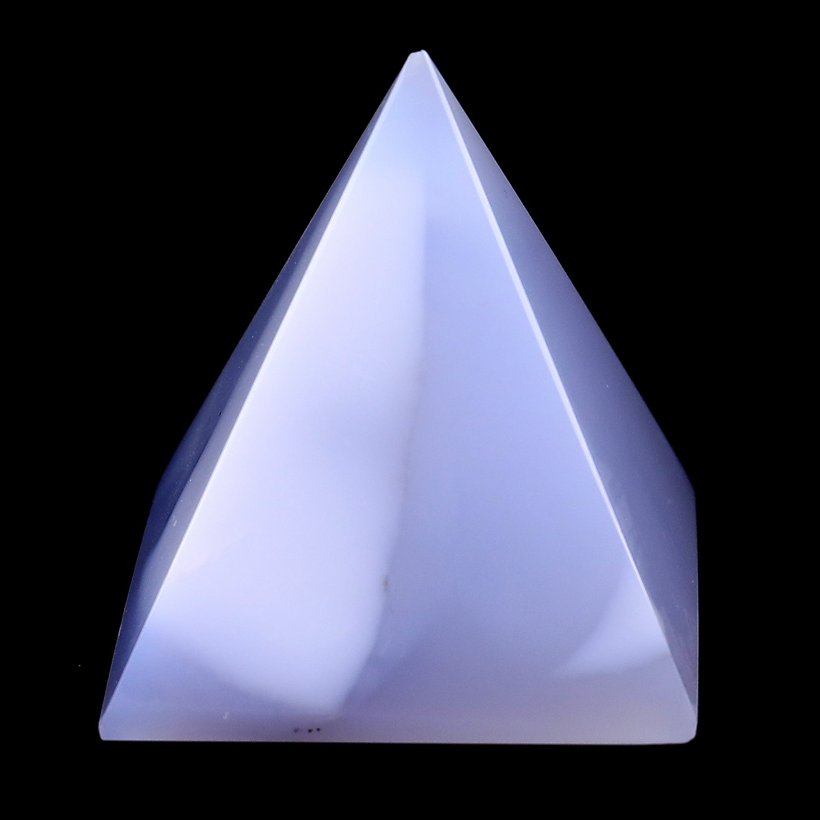 48mm Blue Chalcedony Hand Carved Crystal Pyramid Crystallumi