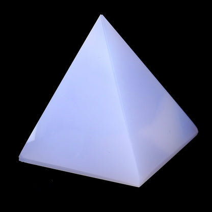 48mm Blue Chalcedony Hand Carved Crystal Pyramid Crystallumi