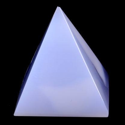 48mm Blue Chalcedony Hand Carved Crystal Pyramid Crystallumi