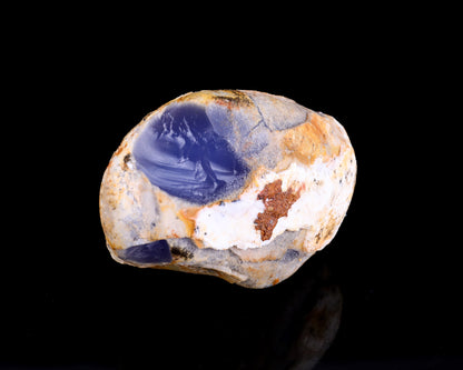 Grade A Natural Blue Chalcedony Rough Stone, Jewelry Making Stone