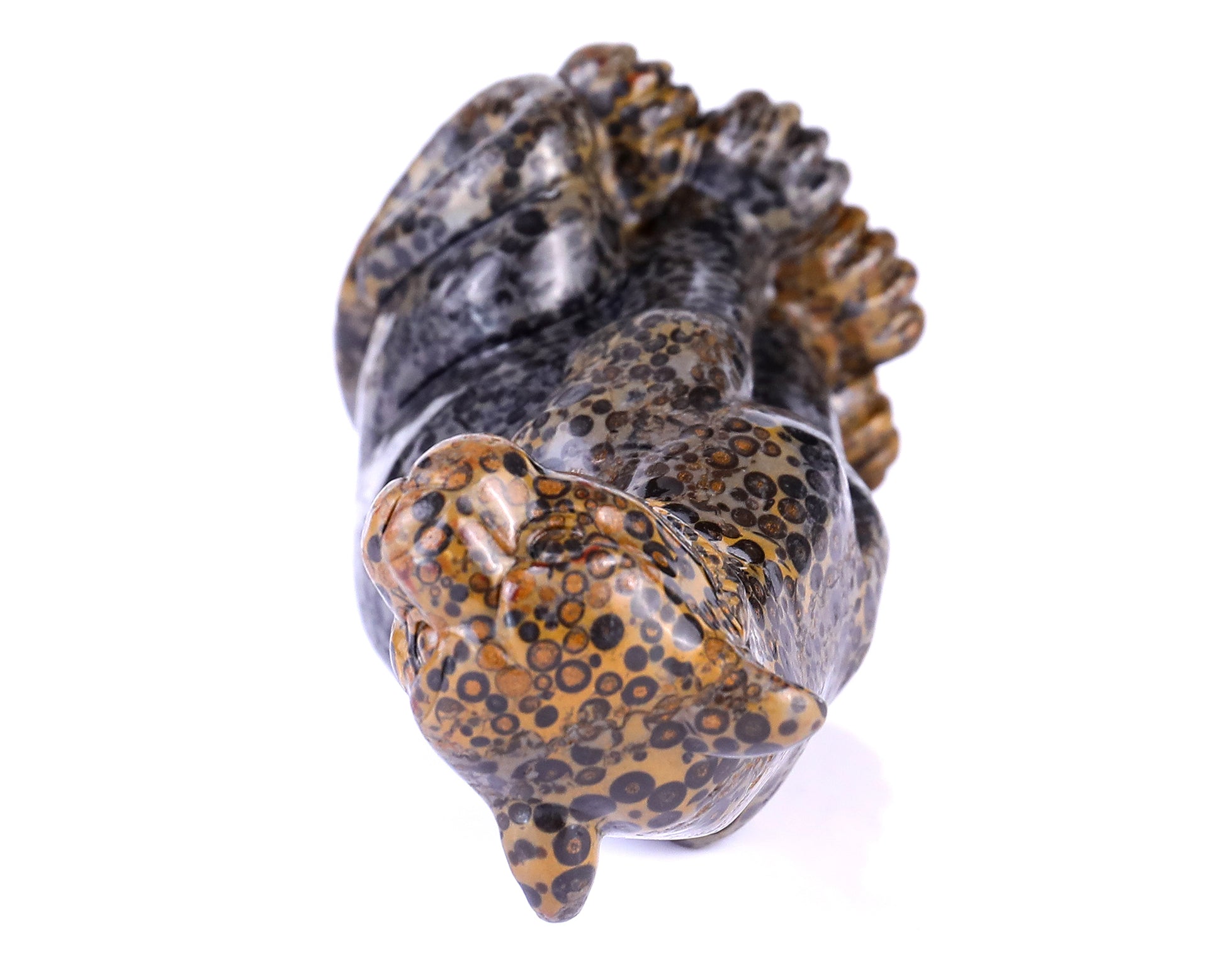 5.0" Leopard Skin Jasper Hand Carved Crystal Leopard Sculpture Crystallumi