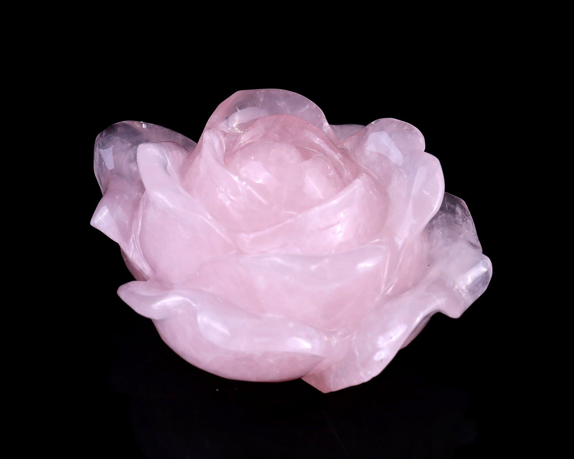 5.2" Rose Quartz Hand Carved Crystal Incense Holder Crystallumi