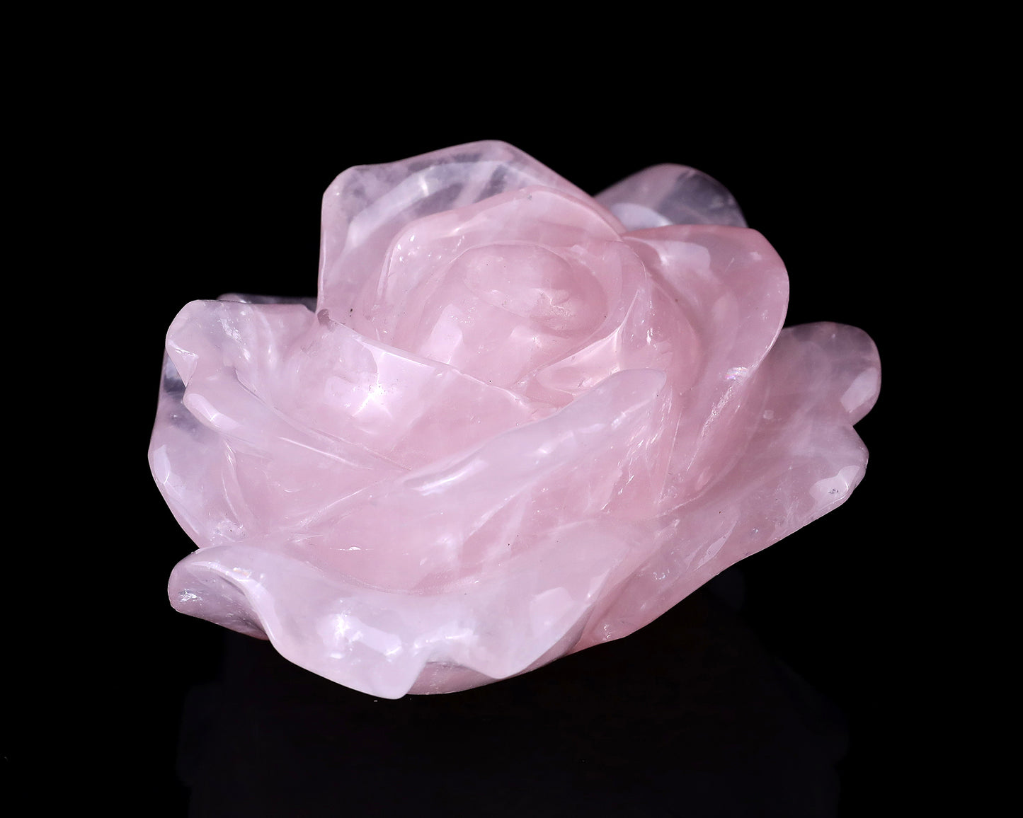 5.2" Rose Quartz Hand Carved Crystal Incense Holder Crystallumi