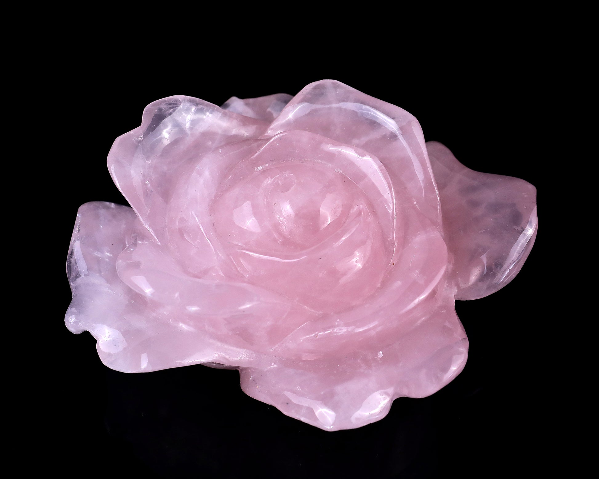 5.2" Rose Quartz Hand Carved Crystal Incense Holder Crystallumi