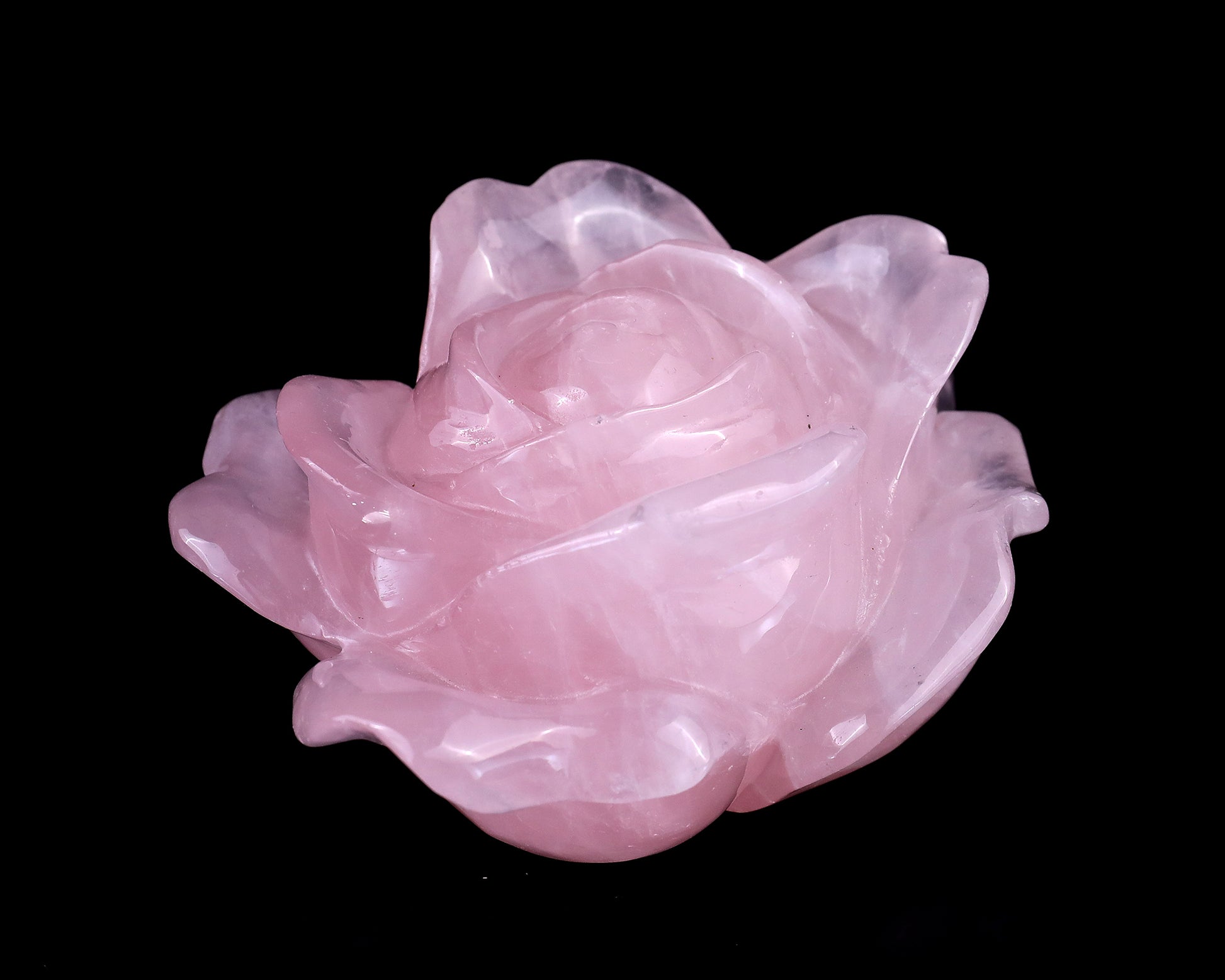 5.2" Rose Quartz Hand Carved Crystal Incense Holder Crystallumi