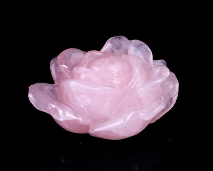 5.2" Rose Quartz Hand Carved Crystal Incense Holder Crystallumi