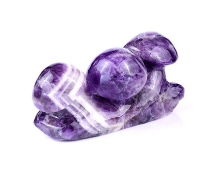 5.6" Dream Amethyst Hand Carved Crystal Mushrooms Sculpture Crystallumi