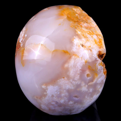 5.7" Sakura Agate Hand Carved Crystal Realistic Skull Sculpture Crystallumi