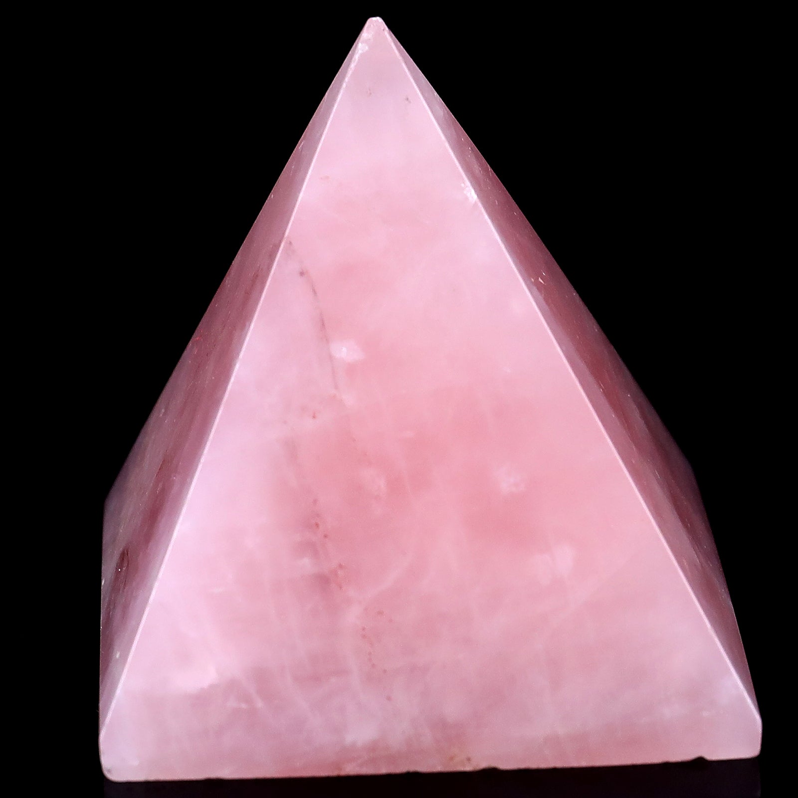 50mm Rose Quartz Hand Carved Crystal Pyramid Crystallumi