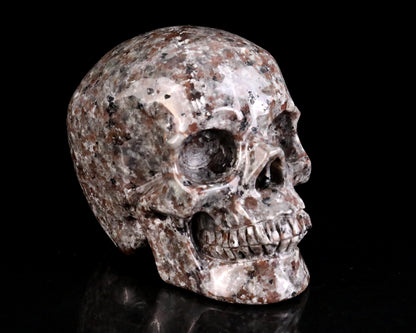 4.3" Yooperlite Hand Carved Crystal Realistic Skull Sculpture