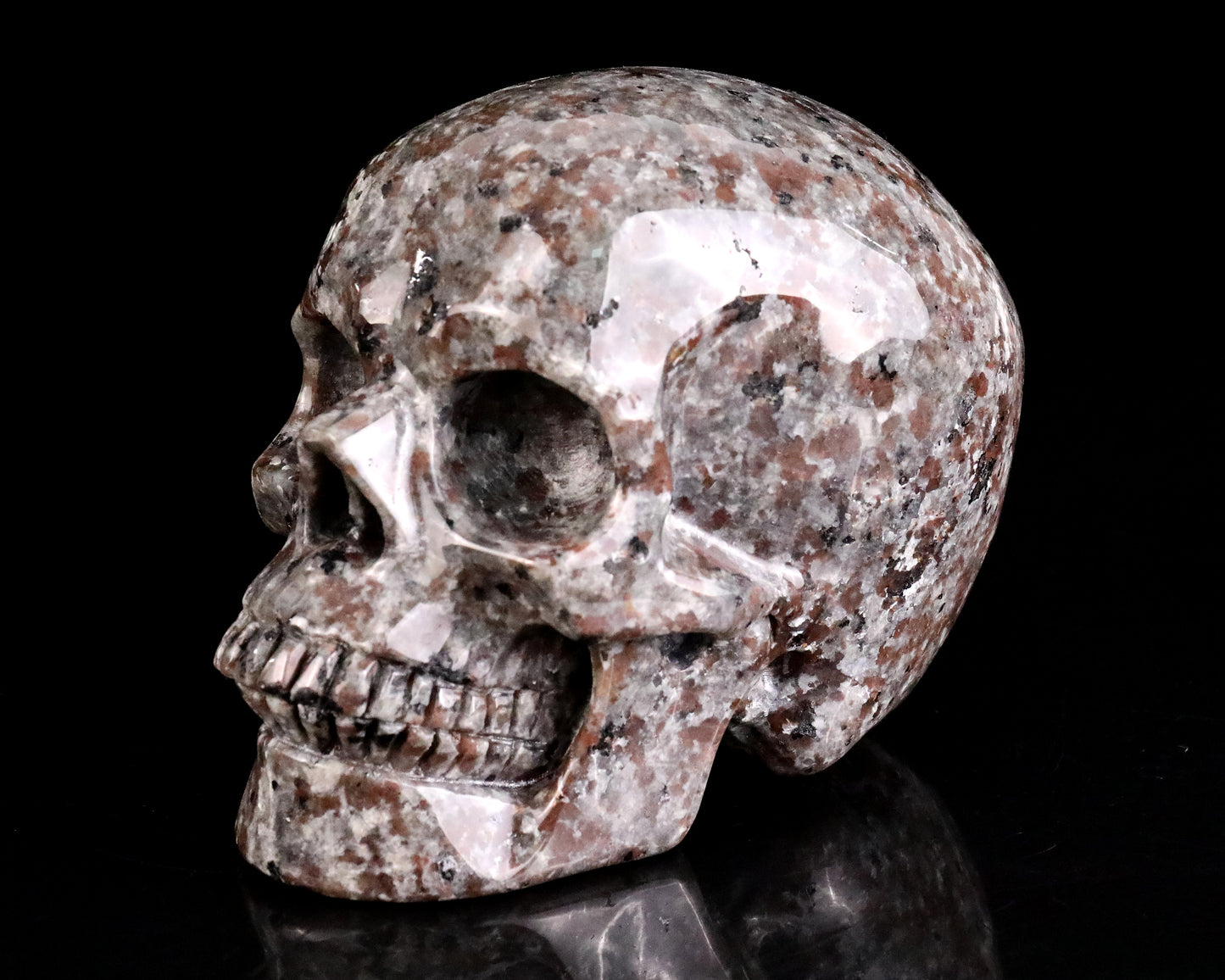 4.3" Yooperlite Hand Carved Crystal Realistic Skull Sculpture