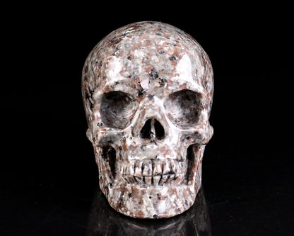 4.3" Yooperlite Hand Carved Crystal Realistic Skull Sculpture