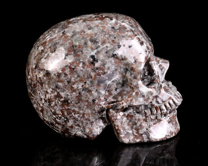 4.3" Yooperlite Hand Carved Crystal Realistic Skull Sculpture