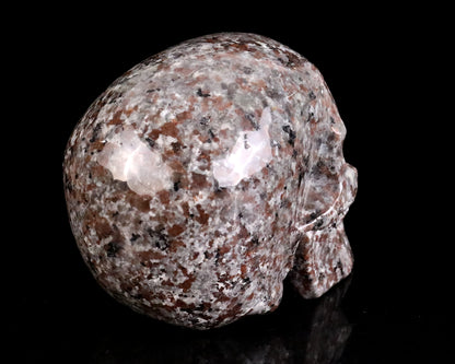 4.3" Yooperlite Hand Carved Crystal Realistic Skull Sculpture