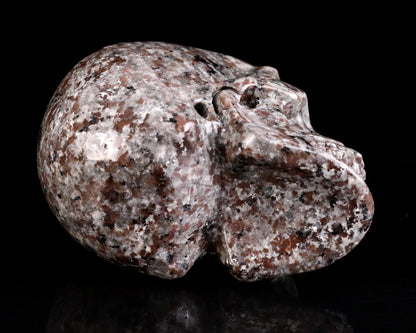 4.3" Yooperlite Hand Carved Crystal Realistic Skull Sculpture