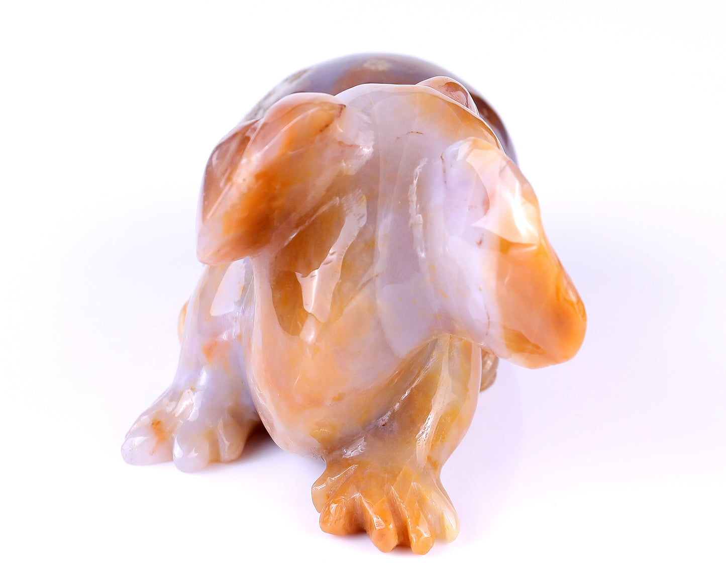 6.4" Chalcedony Hand Carved Crystal Koala Sculpture Crystallumi