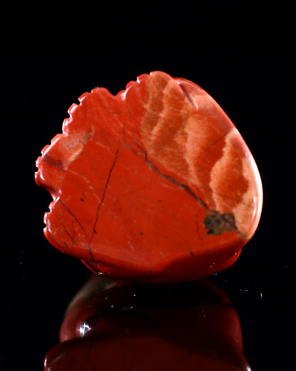 3.0" Red Jasper Hand Carved Crystal Leopard Sculpture