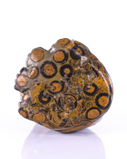 3.0" Leopard Skin Jasper Hand Carved Crystal Leopard Sculpture