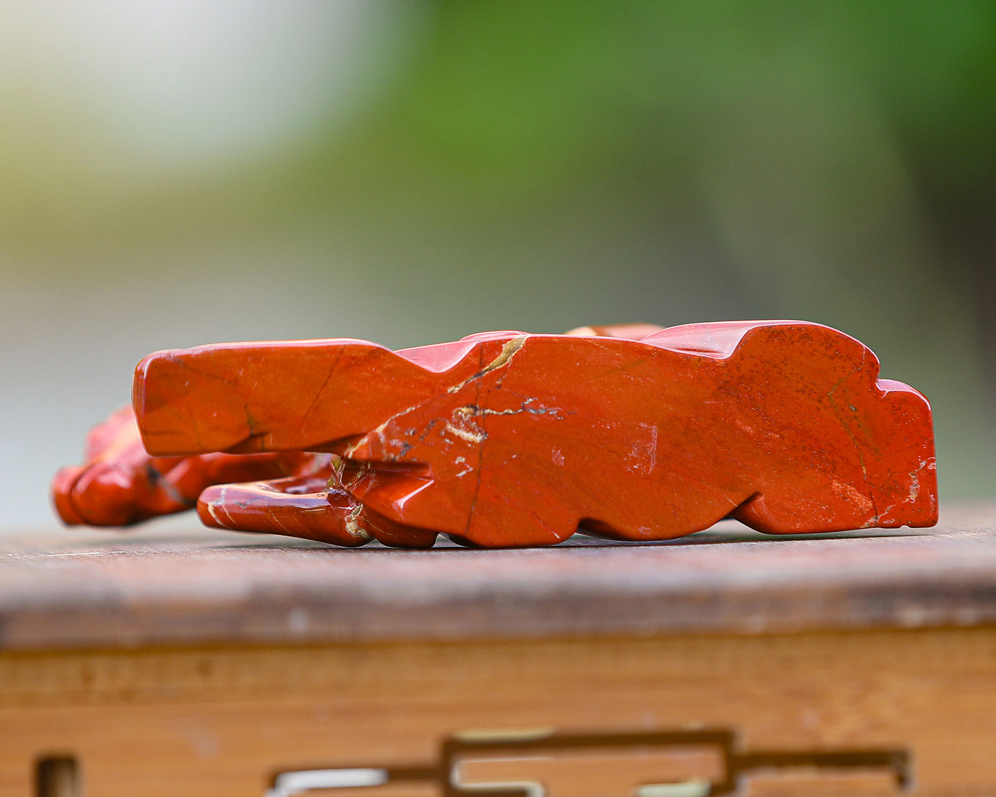 6.3" Red Jasper Hand Carved Crystal Horse Sculpture