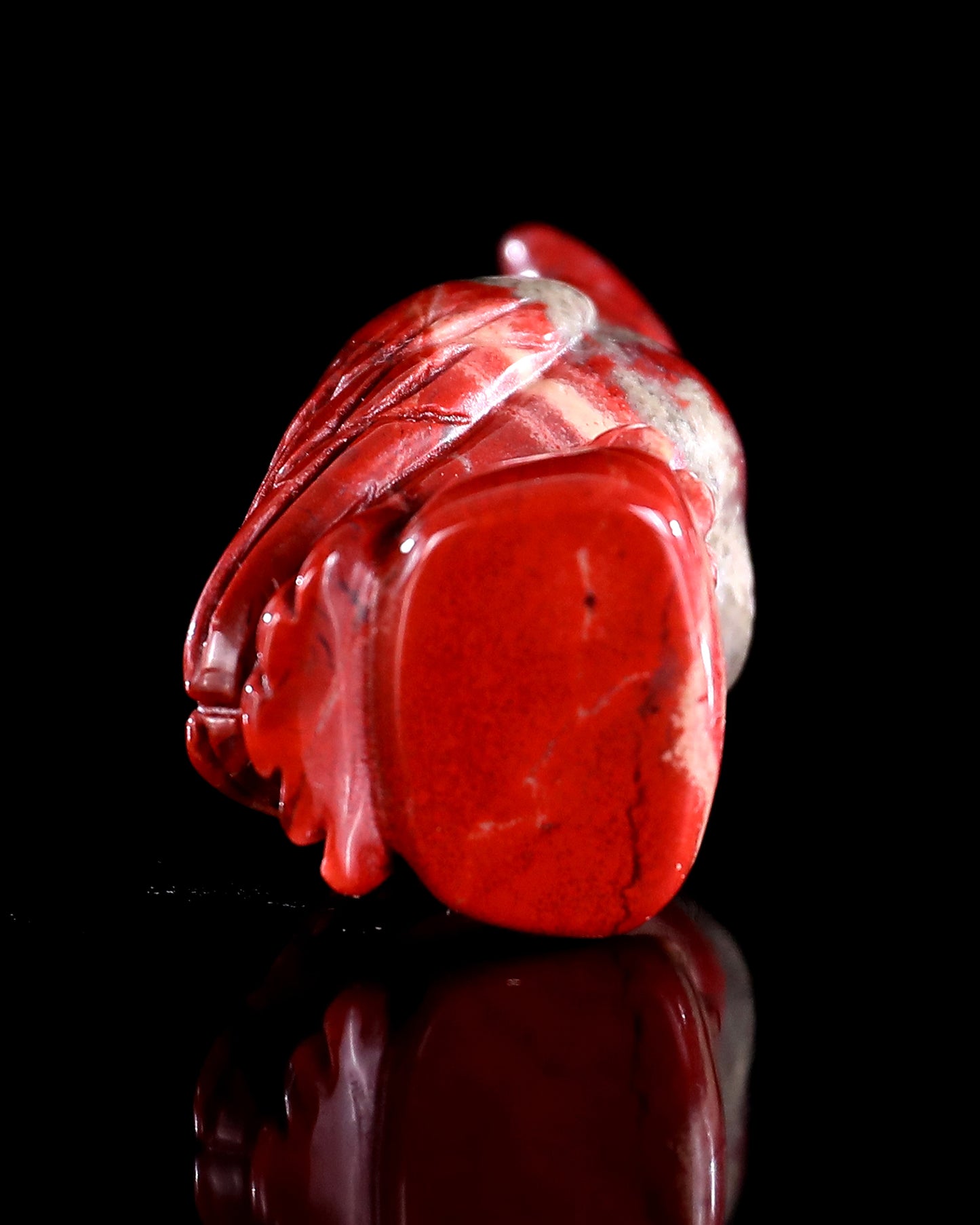 2.0" Red Jasper Hand Carved Crystal Owl Sculpture